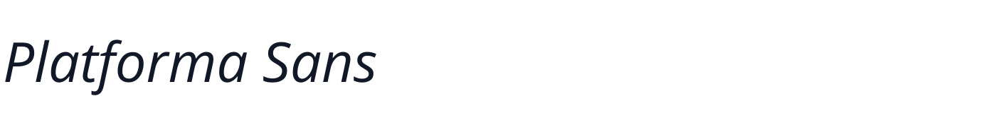 Platforma Sans — PlatformaSans-Italic.ttf
