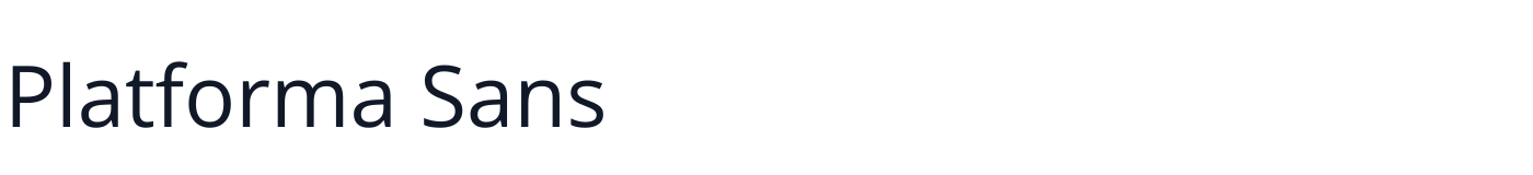 Platforma Sans — PlatformaSans-Regular.ttf