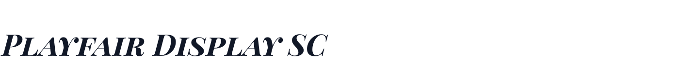 Playfair Display SC — PlayfairDisplaySC-BoldItalic.ttf