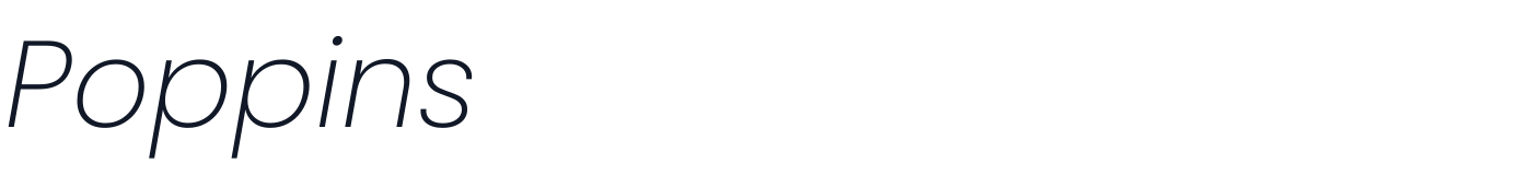 Poppins — Poppins-ExtraLightItalic.ttf