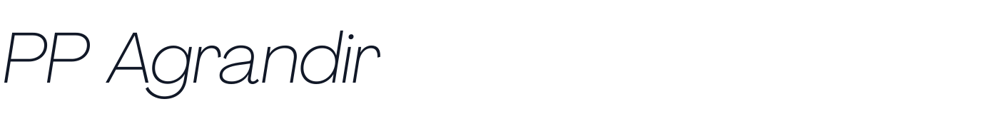 PP Agrandir — PPAgrandir-ThinItalic.otf