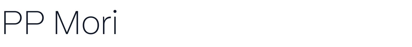 PP Mori — Extralight.otf