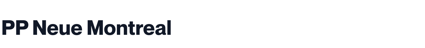 PP Neue Montreal — Bold.otf