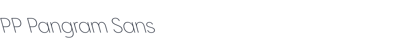 PP Pangram Sans — CompactExtralightReclined.otf
