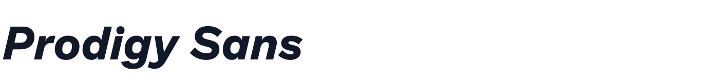 Prodigy Sans — ProdigySans-BoldItalic.otf
