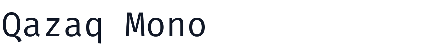 Qazaq Mono — QazaqMono-Regular.ttf