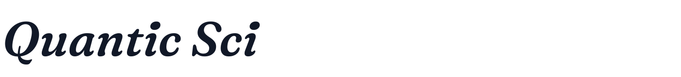 Quantic Sci — QuanticSci-BoldItalic.otf