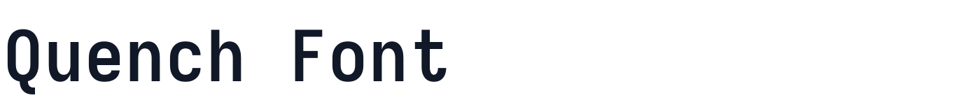 Quench Font — QuenchFont-Bold.ttf
