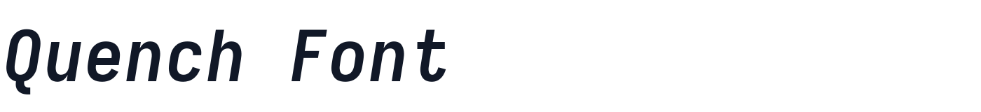 Quench Font — QuenchFont-BoldItalic.ttf