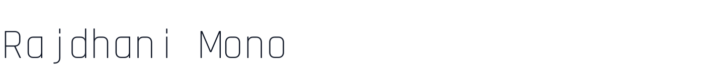 Rajdhani Mono — RajdhaniMono-Light.ttf