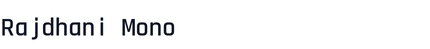 Rajdhani Mono — RajdhaniMono-SemiBold.ttf