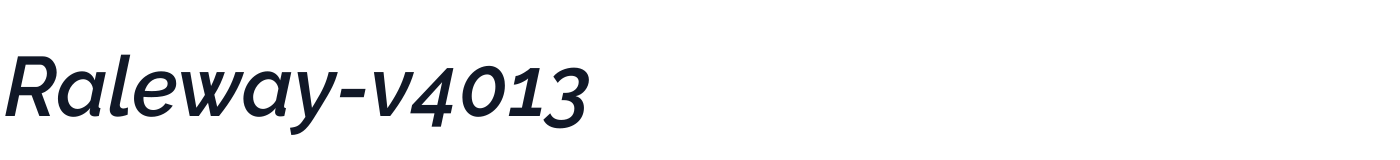 Raleway-v4013 — Raleway-v4013-SemiBoldItalic.otf