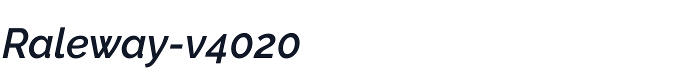 Raleway-v4020 — Raleway-v4020-SemiBoldItalic.otf