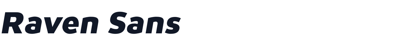 Raven Sans — RavenSans-BlackItalic.otf