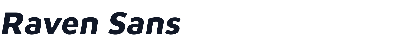 Raven Sans — RavenSans-ExtraBoldItalic.otf