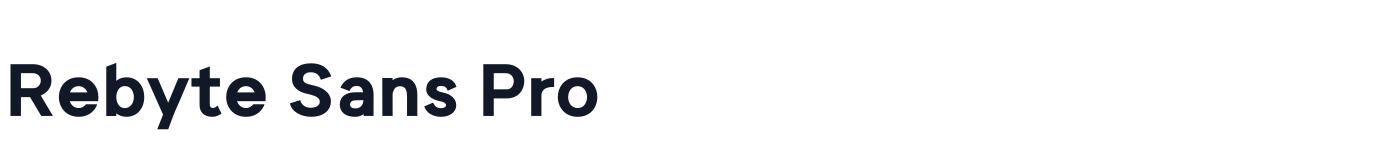 Rebyte Sans Pro — RebyteSansPro-Black.otf
