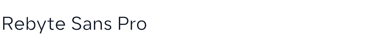 Rebyte Sans Pro — RebyteSansPro-Light.otf