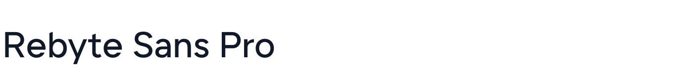 Rebyte Sans Pro — RebyteSansPro-Medium.otf