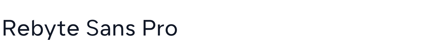 Rebyte Sans Pro — RebyteSansPro-Regular.otf