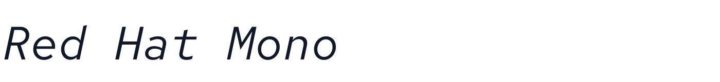 Red Hat Mono — RedHatMono-Italic[wght].ttf