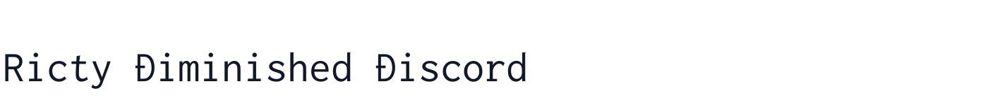 Ricty Diminished Discord — RictyDiminishedDiscord-Regular.ttf