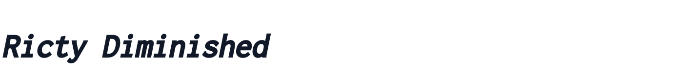 Ricty Diminished — RictyDiminished-BoldOblique.ttf