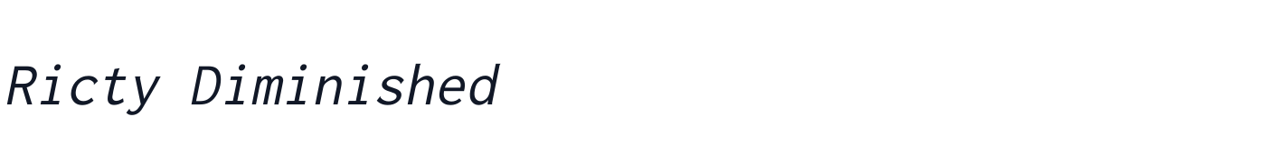 Ricty Diminished — RictyDiminished-Oblique.ttf