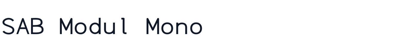 SAB Modul Mono — SABModulMono-Regular.otf