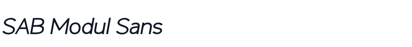 SAB Modul Sans — SABModulSans-RegularOblique.ttf