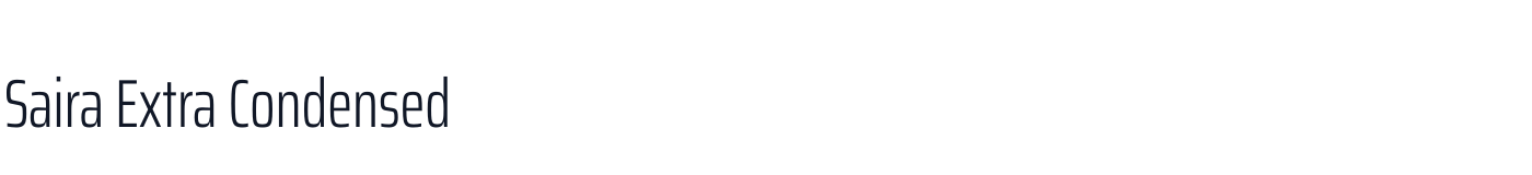 Saira Extra Condensed — SairaExtraCondensed-Light.ttf