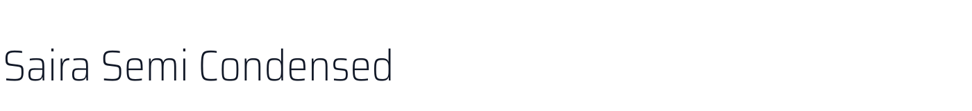 Saira Semi Condensed — SairaSemiCondensed-ExtraLight.ttf