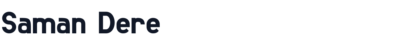 Saman Dere — SamanDere-Regular.otf
