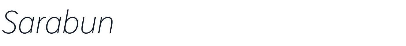 Sarabun — Sarabun-ThinItalic.ttf