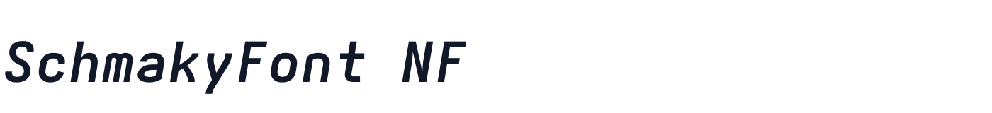 SchmakyFont NF — SchmakyFontNF-BoldItalic.ttf