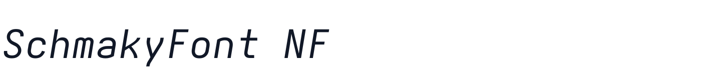 SchmakyFont NF — SchmakyFontNF-Italic.ttf