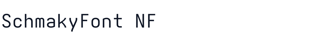 SchmakyFont NF — SchmakyFontNF-Regular.ttf