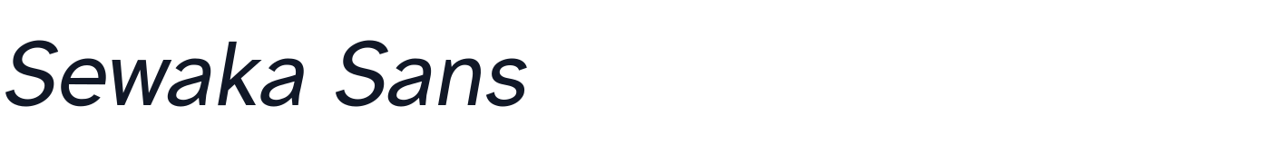 Sewaka Sans — SewakaSans-Italic.otf