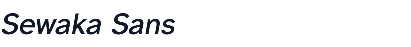 Sewaka Sans — SewakaSans-SemiBoldItalic.otf