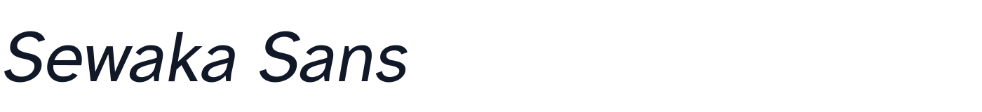 Sewaka Sans — SewakaSansItalicGX.ttf