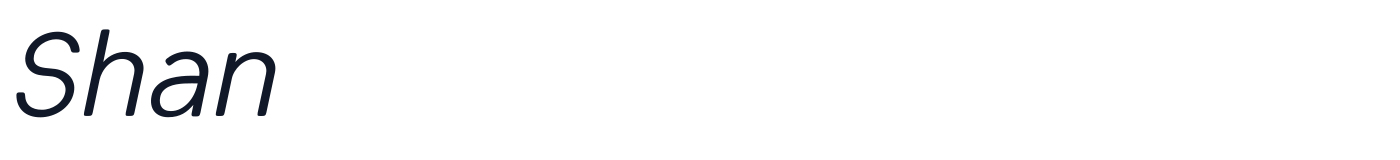 Shan — Shan-ThinItalic.ttf