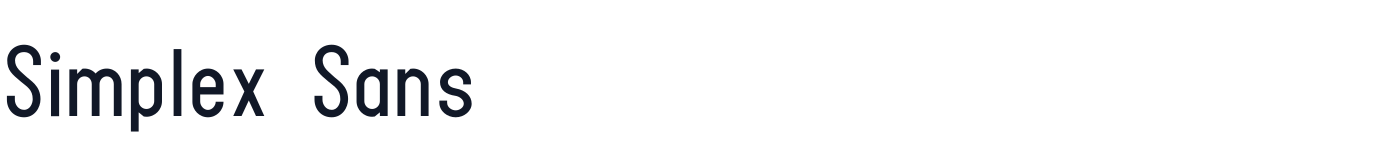 Simplex Sans — SimplexSans-Regular.otf