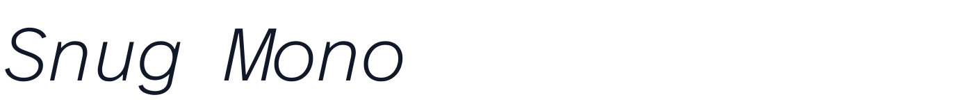 Snug Mono — SnugMono-Italic[wght].ttf