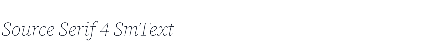 Source Serif 4 SmText — SourceSerif4SmText-ExtraLightIt.otf