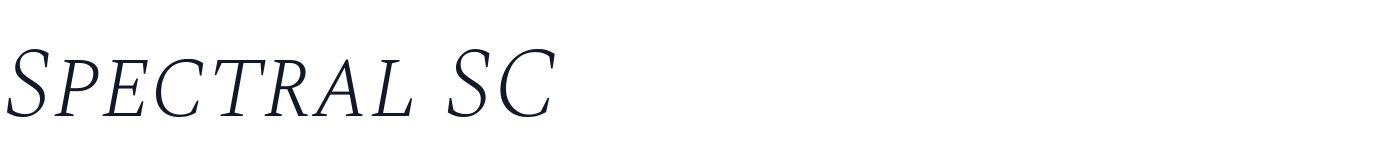 Spectral SC — SpectralSC-ExtraLightItalic.ttf