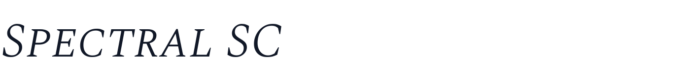 Spectral SC — SpectralSC-LightItalic.ttf