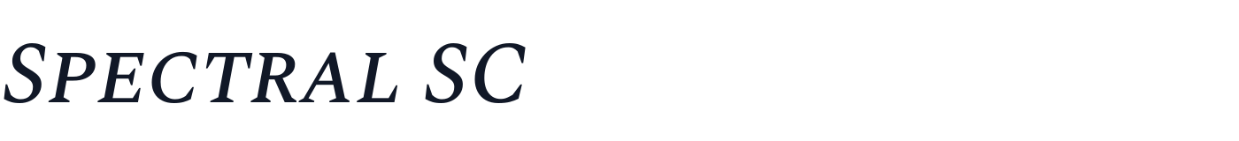 Spectral SC — SpectralSC-MediumItalic.ttf