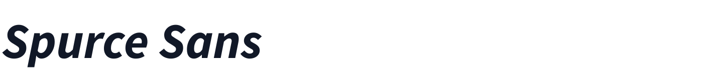 Spurce Sans — SpurceSans-BoldItalic.ttf