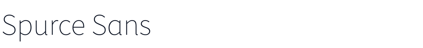 Spurce Sans — SpurceSans-ExtraLight.otf