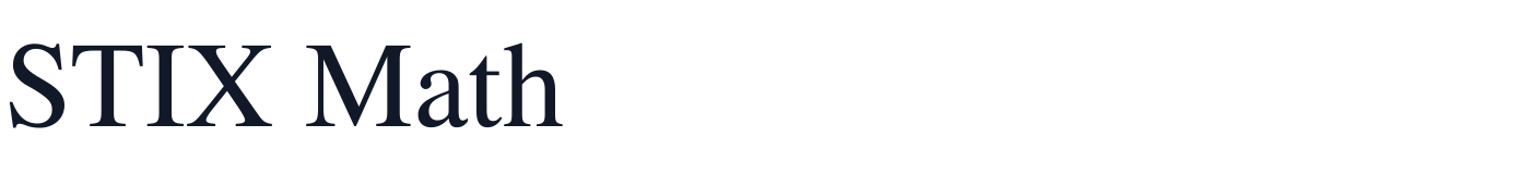 STIX Math — STIXMath-Regular.otf