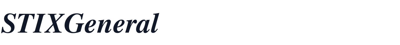 STIXGeneral — STIXGeneral-BoldItalic.otf